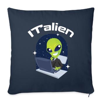 ITalien Alien Informatiker Hacker Coder - Sofa pillowcase 17,3'' x 17,3'' (45 x 45 cm) - navy - Front