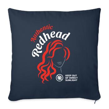 Redhead Authentic Redhead Red Hair - Sofa pillowcase 17,3'' x 17,3'' (45 x 45 cm) - navy - Front