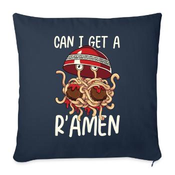 Fliegendes Spaghettimonster FSM Pastafarian - Sofakissenbezug 45 x 45 cm - Navy - Vorne