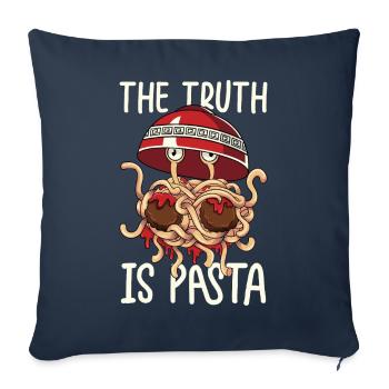 Fliegendes Spaghettimonster FSM Pastafarian - Sofakissenbezug 45 x 45 cm - Navy - Vorne