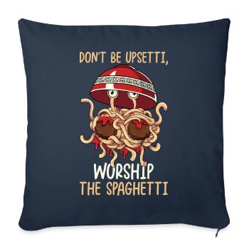 Flying Spaghetti Monster FSM - Sofa pillowcase 17,3'' x 17,3'' (45 x 45 cm) - navy - Front