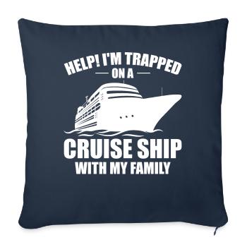 Fun Cruise Family Vacation - Sofa pillowcase 17,3'' x 17,3'' (45 x 45 cm) - navy - Front