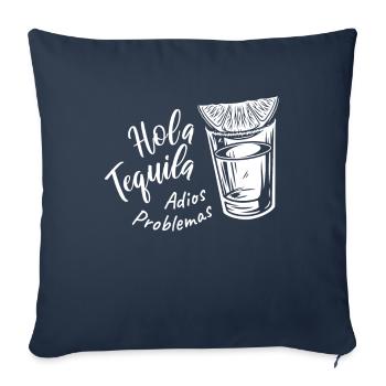 Hola Tequila Alcohol - Sofa pillowcase 17,3'' x 17,3'' (45 x 45 cm) - navy - Front