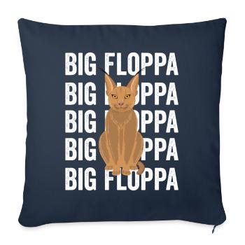 Großer Floppa Karakal Katze Meme - Sofakissenbezug 45 x 45 cm - Navy - Vorne