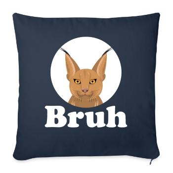Großer Floppa Karakal Katze Meme - Sofakissenbezug 45 x 45 cm - Navy - Vorne
