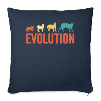 Big Floppa Caracal Cat Meme - Sofa pillowcase 17,3'' x 17,3'' (45 x 45 cm) - navy - Front