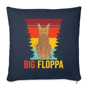 Big Floppa Karakal Katze Meme Retro - Sofakissenbezug 45 x 45 cm - Navy - Vorne