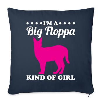 Big Floppa Caracal Cat Meme - Sofa pillowcase 17,3'' x 17,3'' (45 x 45 cm) - navy - Front
