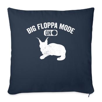 Big Floppa Caracal Cat Meme - Sofa pillowcase 17,3'' x 17,3'' (45 x 45 cm) - navy - Front