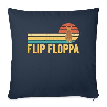 Big Floppa Karakal Katze Meme Retro - Sofakissenbezug 45 x 45 cm - Navy - Vorne
