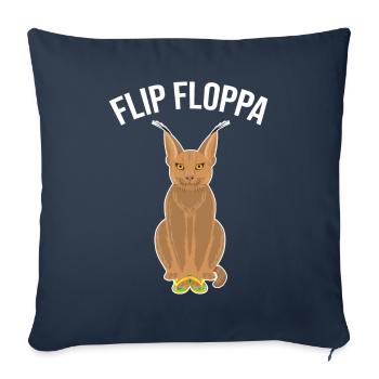 Big Floppa Caracal Cat Meme - Sofa pillowcase 17,3'' x 17,3'' (45 x 45 cm) - navy - Front