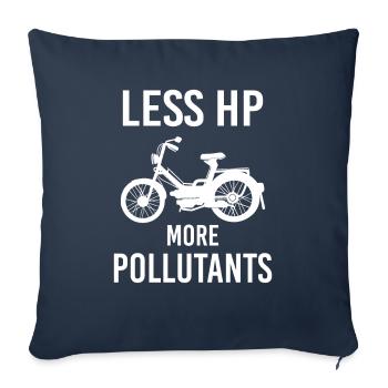 Cyclomoteur Nostalgie Cadeau Moins Hp Plus de polluants - Housse de coussin décorative 45 x 45 cm - bleu marine - Devant