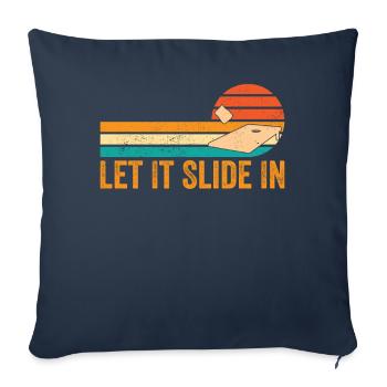 Drôle de trou de maïs Cornhole Retro - Housse de coussin décorative 45 x 45 cm - bleu marine - Devant