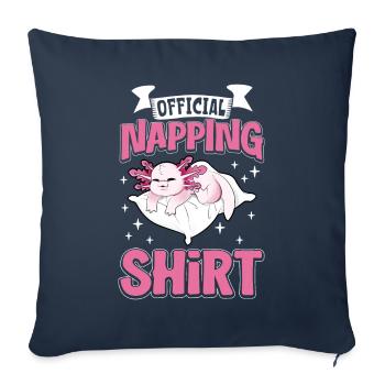 Official Sleep Shirt Axolotl - Sofa pillowcase 17,3'' x 17,3'' (45 x 45 cm) - navy - Front