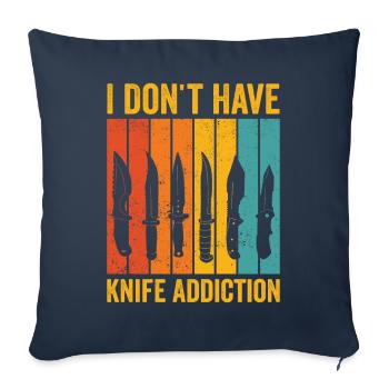 Funny knife collector retro - Sofa pillowcase 17,3'' x 17,3'' (45 x 45 cm) - navy - Front
