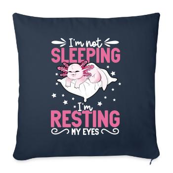 I don't sleep - Axolotl - Sofa pillowcase 17,3'' x 17,3'' (45 x 45 cm) - navy - Front