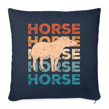 Ex Mormon Tapir Horse LDS Retro Exmo - Sofa pillowcase 17,3'' x 17,3'' (45 x 45 cm) - navy - Front