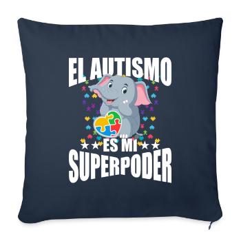 Autism Autism Gift - Sofa pillowcase 17,3'' x 17,3'' (45 x 45 cm) - navy - Front