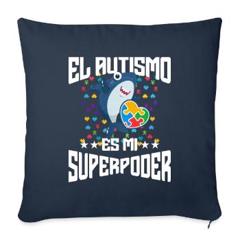 Autism Autism Gift - Sofa pillowcase 17,3'' x 17,3'' (45 x 45 cm) - navy - Front