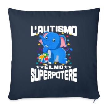 Autism Autism Gift - Sofa pillowcase 17,3'' x 17,3'' (45 x 45 cm) - navy - Front