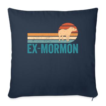 Ex Mormon Tapir Horse LDS Retro Exmo - Sofa pillowcase 17,3'' x 17,3'' (45 x 45 cm) - navy - Front