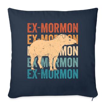 Ex Mormon Tapir Horse LDS Retro Exmo - Sofa pillowcase 17,3'' x 17,3'' (45 x 45 cm) - navy - Front