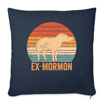 Ex Mormon Tapir Horse LDS Retro Exmo - Sofa pillowcase 17,3'' x 17,3'' (45 x 45 cm) - navy - Front