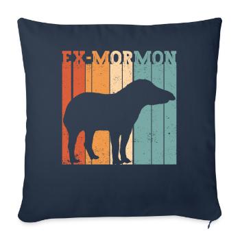 Ex Mormon Tapir Horse LDS Retro Exmo - Sofa pillowcase 17,3'' x 17,3'' (45 x 45 cm) - navy - Front