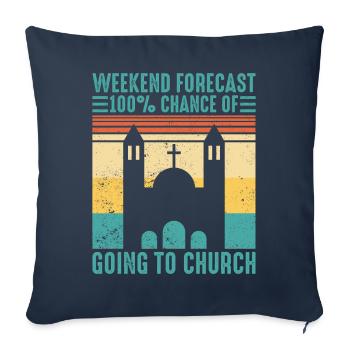 Drôle de mormon - Housse de coussin décorative 45 x 45 cm - bleu marine - Devant