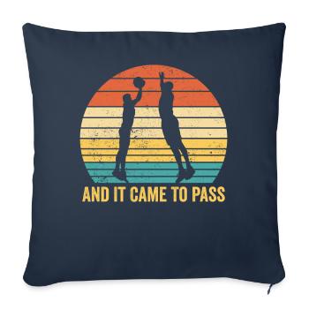 Lustiger Mormonen-Missionar LDS Basketball - Sofakissenbezug 45 x 45 cm - Navy - Vorne