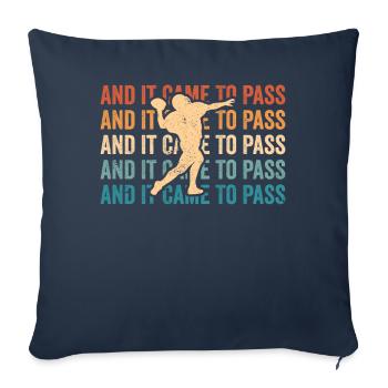 Lustiger Mormonenmissionar LDS Fußball - Sofakissenbezug 45 x 45 cm - Navy - Vorne