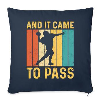 Lustiger Mormonenmissionar LDS Fußball - Sofakissenbezug 45 x 45 cm - Navy - Vorne