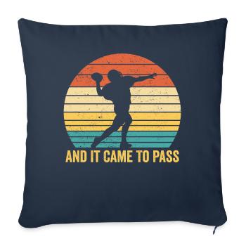 Lustiger Mormonenmissionar LDS Fußball - Sofakissenbezug 45 x 45 cm - Navy - Vorne