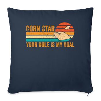 Funny Cornhole Retro - Sofa pillowcase 17,3'' x 17,3'' (45 x 45 cm) - navy - Front