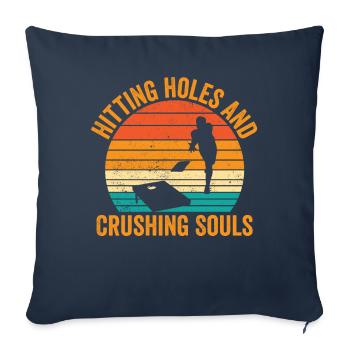 Funny Cornhole Corn Hole - Sofa pillowcase 17,3'' x 17,3'' (45 x 45 cm) - navy - Front