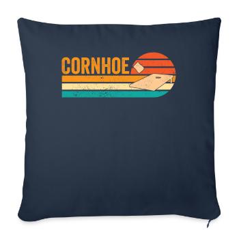 Funny Cornhole Corn Hole Retro - Sofa pillowcase 17,3'' x 17,3'' (45 x 45 cm) - navy - Front