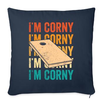 Funny Cornhole Corn Hole Retro - Sofa pillowcase 17,3'' x 17,3'' (45 x 45 cm) - navy - Front