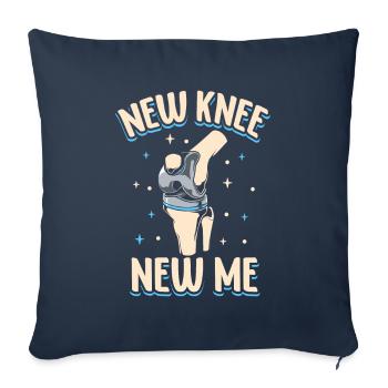 New knee, new me - Knee Titanium - Sofa pillowcase 17,3'' x 17,3'' (45 x 45 cm) - navy - Front