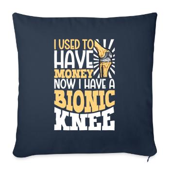 I have a knee made of titanium - Sofa pillowcase 17,3'' x 17,3'' (45 x 45 cm) - navy - Front
