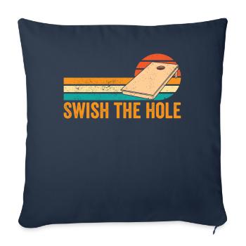 Funny Cornhole Corn Hole Retro - Sofa pillowcase 17,3'' x 17,3'' (45 x 45 cm) - navy - Front