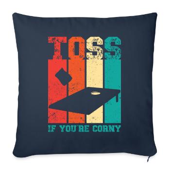 Funny Cornhole Corn Hole Retro - Sofa pillowcase 17,3'' x 17,3'' (45 x 45 cm) - navy - Front