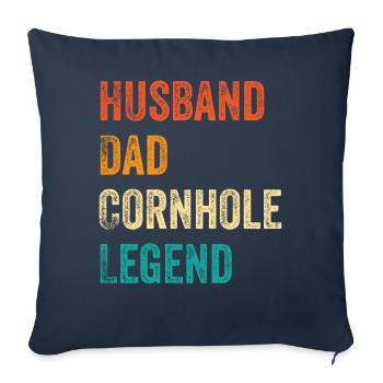 Cornhole Corn Hole Retro - Sofa pillowcase 17,3'' x 17,3'' (45 x 45 cm) - navy - Front