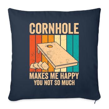 Funny Cornhole Retro - Sofa pillowcase 17,3'' x 17,3'' (45 x 45 cm) - navy - Front