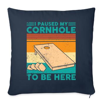 Funny Cornhole Corn Hole - Sofa pillowcase 17,3'' x 17,3'' (45 x 45 cm) - navy - Front