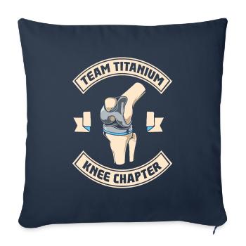 Team Titanium Knee Chapter - Knie Titan - Sofa pillowcase 17,3'' x 17,3'' (45 x 45 cm) - navy - Front