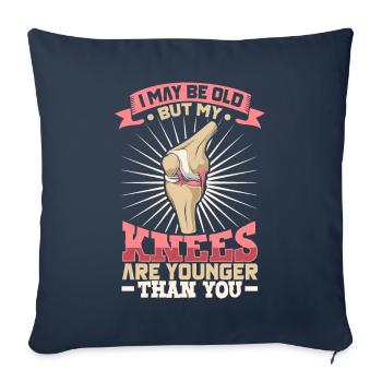 Nouveau genou Nouveau vous - genou titan - Housse de coussin décorative 45 x 45 cm - bleu marine - Devant