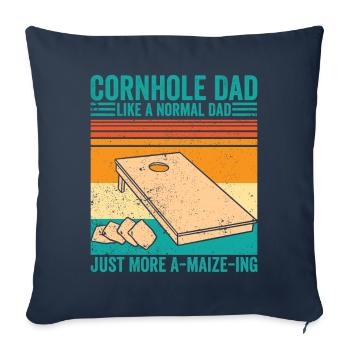 Funny Cornhole Retro - Sofa pillowcase 17,3'' x 17,3'' (45 x 45 cm) - navy - Front