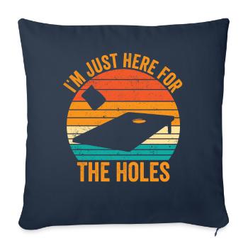 Funny Cornhole Corn Hole Retro - Sofa pillowcase 17,3'' x 17,3'' (45 x 45 cm) - navy - Front