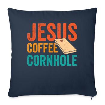 Cornhole Corn Hole Retro - Sofa pillowcase 17,3'' x 17,3'' (45 x 45 cm) - navy - Front
