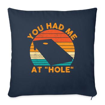 Funny Cornhole Corn Hole Retro - Sofa pillowcase 17,3'' x 17,3'' (45 x 45 cm) - navy - Front